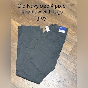 Old Navy womens pixie Charcoal Gray Flare Dress Pants flare